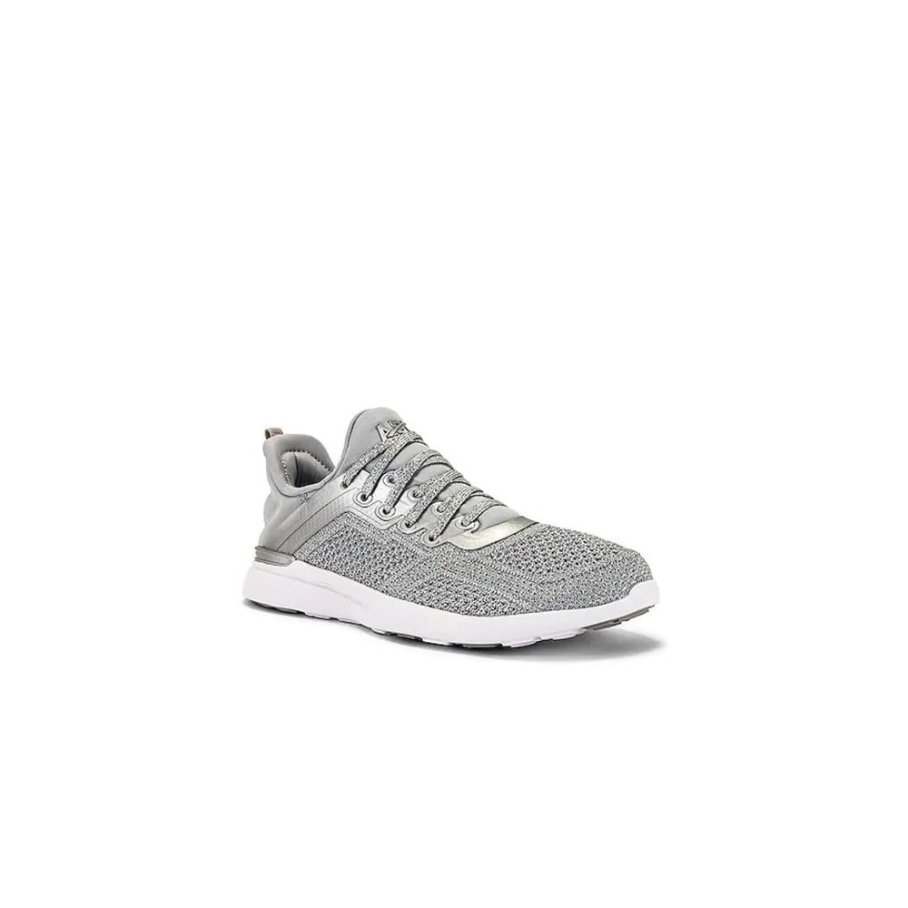 APL TechLoom Tracer Metallic Silver Running Sneakers Women's 7 Athletic Knit